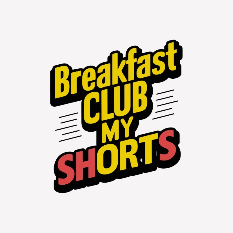 Breakfast Club My Shorts Retro Style Graphic T-Shirt, Vintage 80s Inspired Casual Tee Female T-Shirt