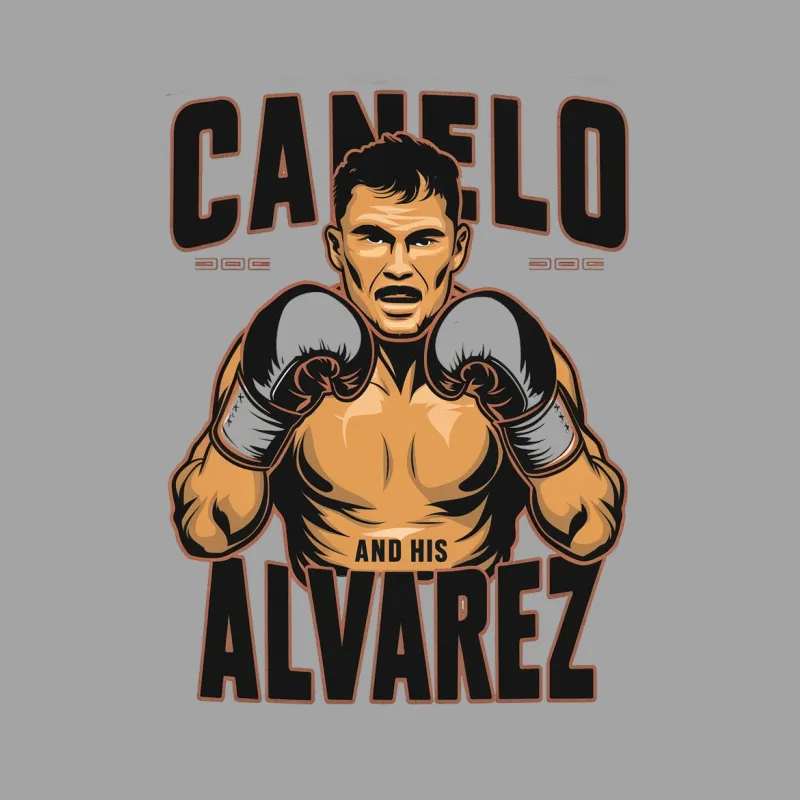 Canelo Alvarez Boxing Champ Graphic T-Shirt, Vintage Style Fight Fan Apparel Male T-Shirt