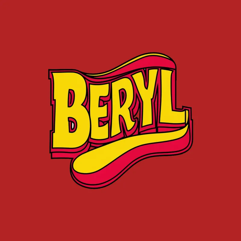 Vintage Beryl Retro Style Bold Text Graphic T-Shirt, Colorful Casual Wear for All Male T-Shirt