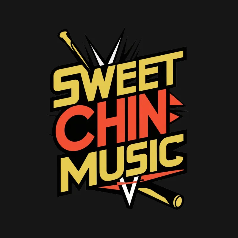 Sweet Chin Music Vintage Comic Style T-Shirt, Bold Graphic Tee, Unisex Fashion Male T-Shirt