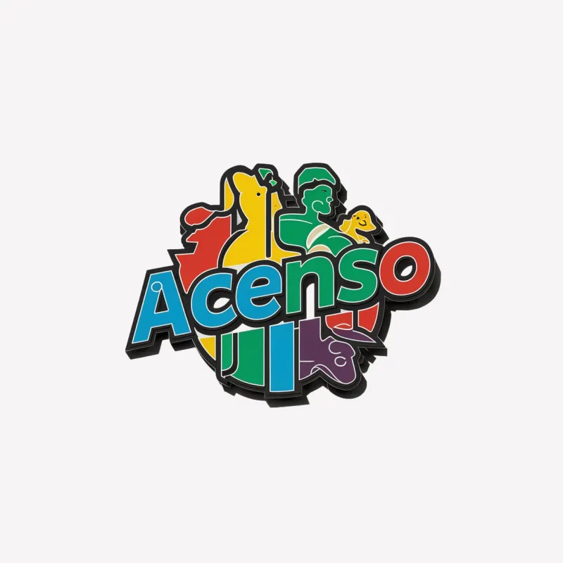 Acenso Pop Art Colorful Logo Graphic T-Shirt, Unisex Casual Streetwear Tee, Bold Fashion Statement Shirt Male T-Shirt