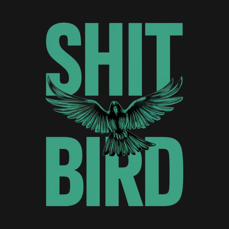 Bold Green Shit Bird Graphic T-Shirt, Unisex Statement Tee, Bird Lover Gift Idea Female T-Shirt