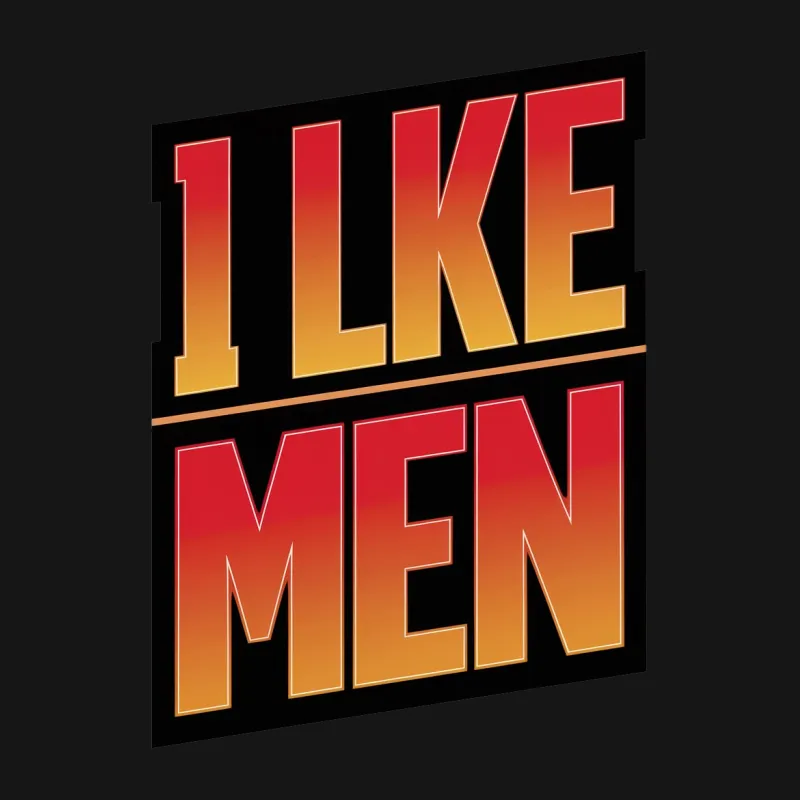 Retro I Like Men T-Shirt, Bold Red Yellow Black Graphic Tee, Unisex Fashion Casual Wear Male T-Shirt