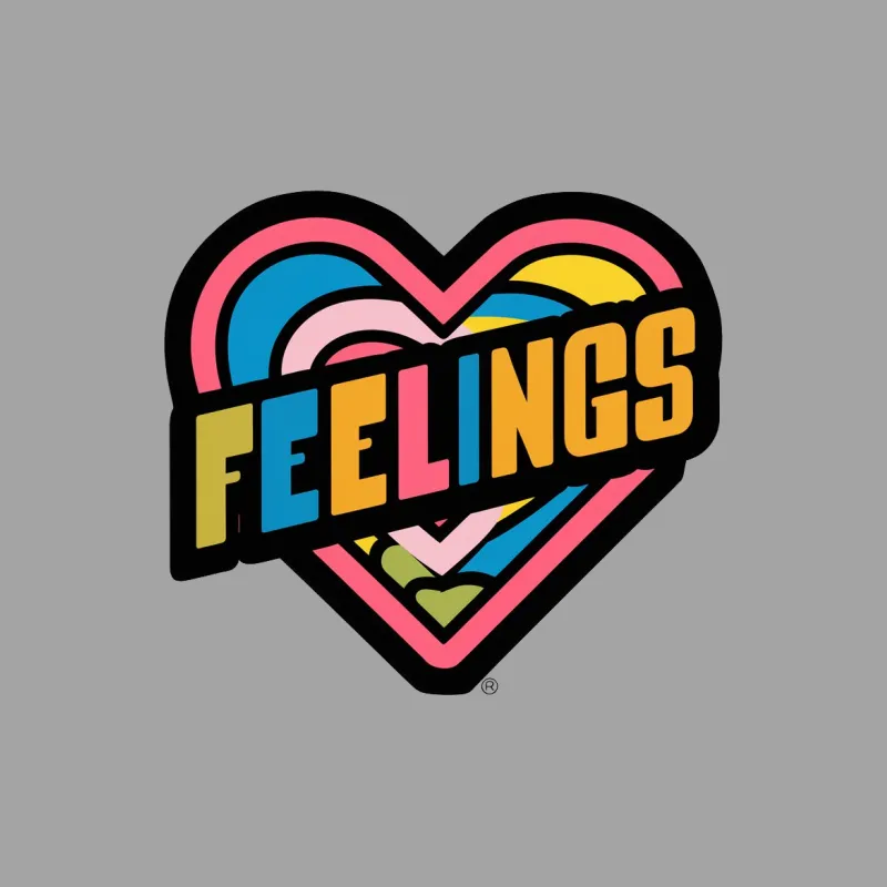 Retro Feelings Heart Rainbow Graphic Tee, Colorful Love Message, Unisex T-Shirt Male T-Shirt