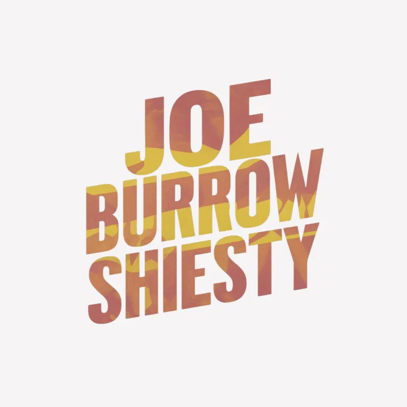 Joe Burrow Sheisty Bold Text Graphic T-Shirt, Unique Colorful Design for Fans Male T-Shirt