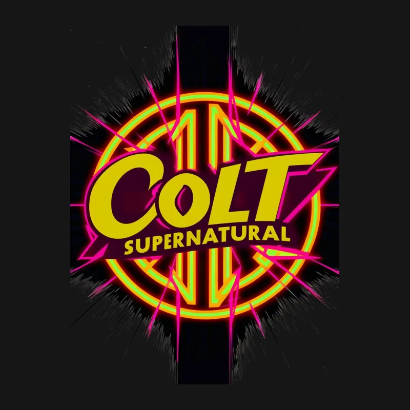 Supernatural Colt Graphic T-Shirt, Vibrant Neon Colors, Unisex Casual Tee Design, Bold Statement Fashion Male T-Shirt