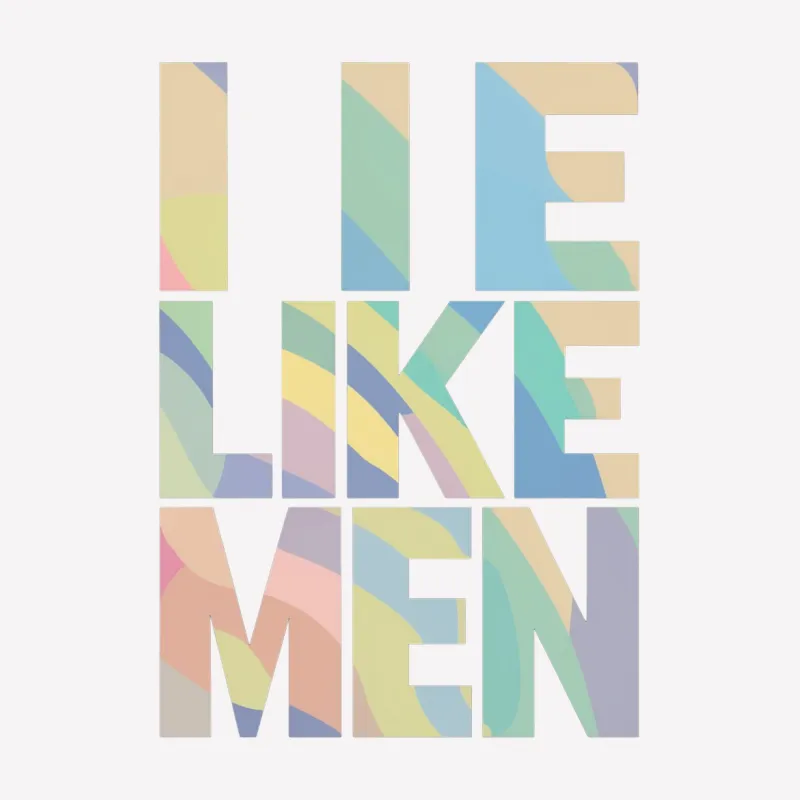 Abstract Pastel Typography T-Shirt, Live Like Men Inspirational Quote Tee Male T-Shirt