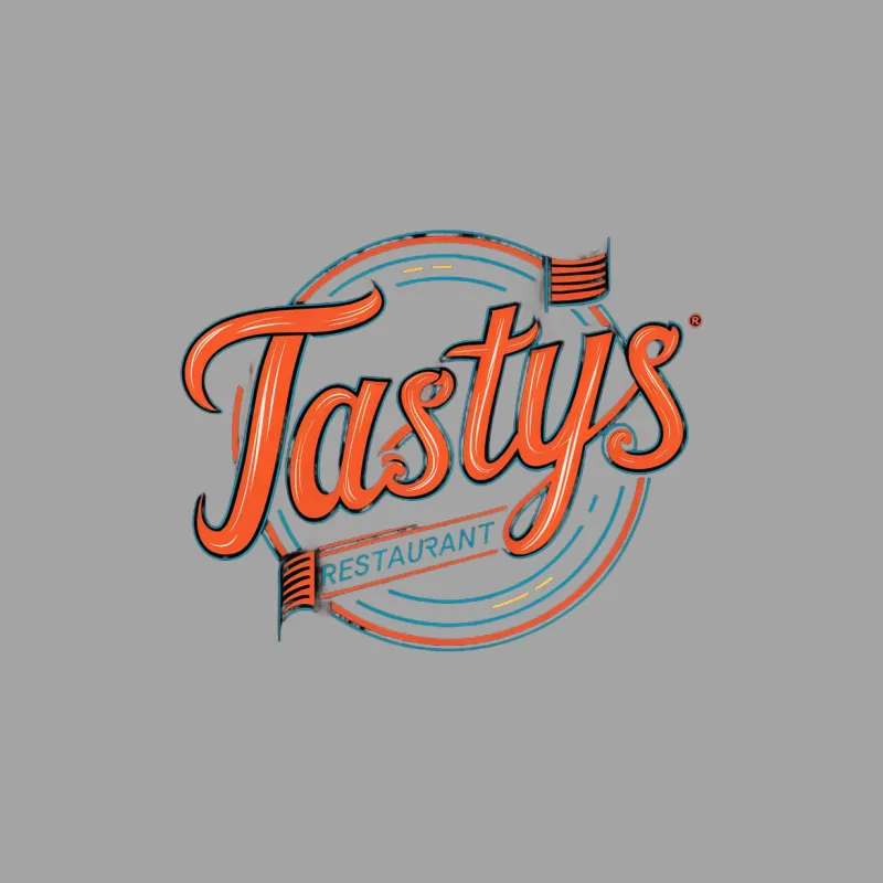 Vintage Tastys Restaurant Logo T-Shirt, Retro Diner Style Tee, Casual Fashion Apparel Female T-Shirt