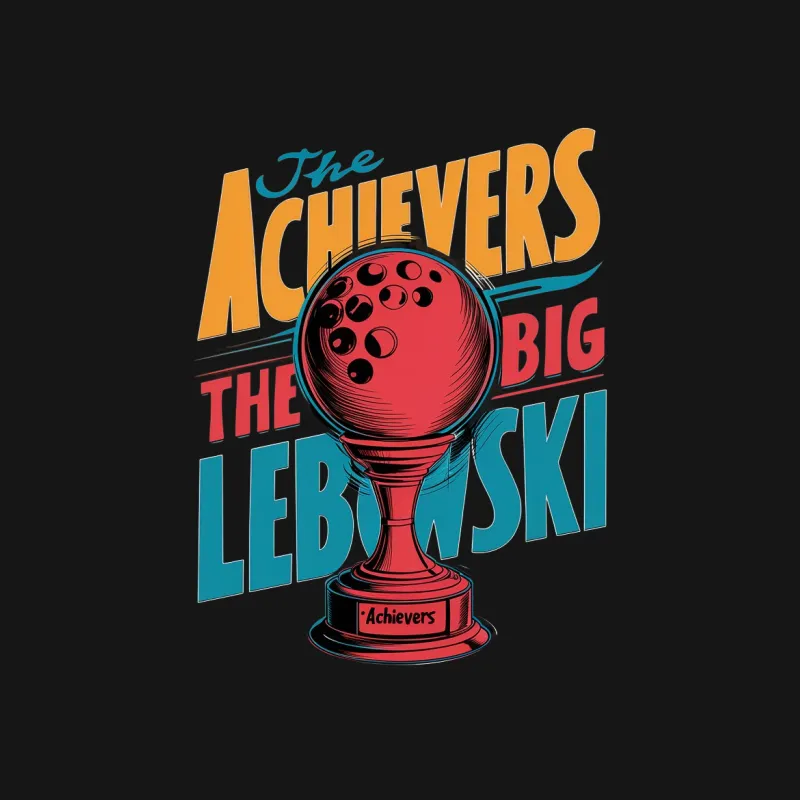 The Big Lebowski Achievers Trophy Graphic T-Shirt, Retro Movie Fan Tee, Unisex Female T-Shirt