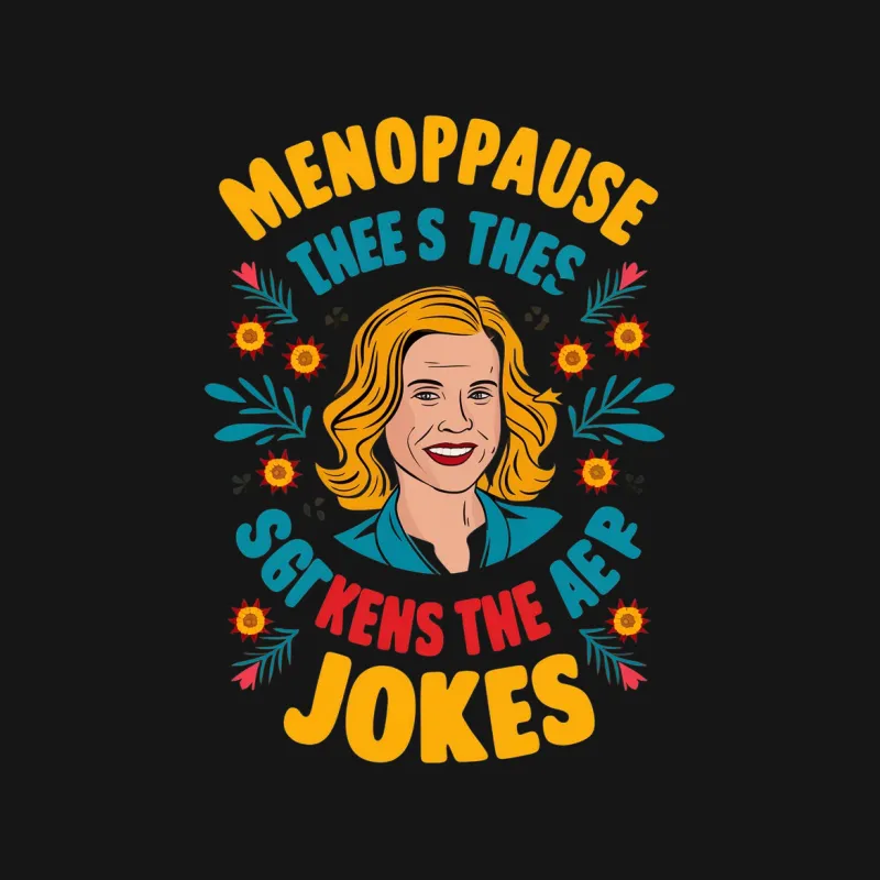 Menopause Themed T-Shirt, Funny Quote with Floral Design, Humorous Feminine Gift, Colorful Casual Wear Female T-Shirt