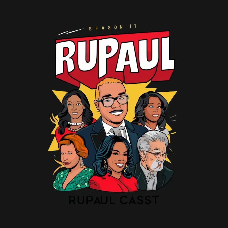 RuPaul Season 11 Cast Graphic T-Shirt, Pop Culture Fan Apparel, Unisex Tee Male T-Shirt