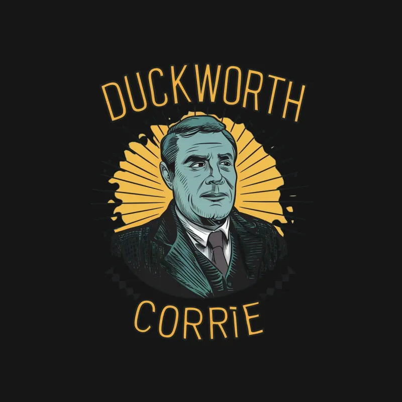 Vintage Duckworth Corrte Graphic T-Shirt, Retro Sunburst Design, Men's Fashionable Casual Wear Female T-Shirt