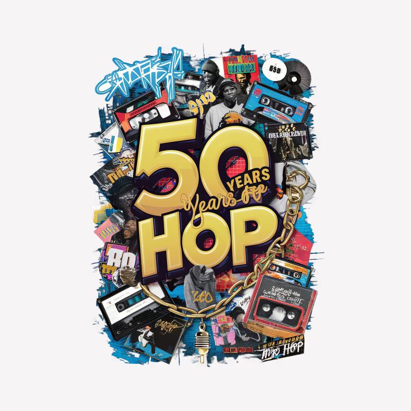 Hip Hop 50th Anniversary T-Shirt, Vintage Rap Music Tee, Old School Hip Hop Graphic Shirt, Unisex Tee Female T-Shirt