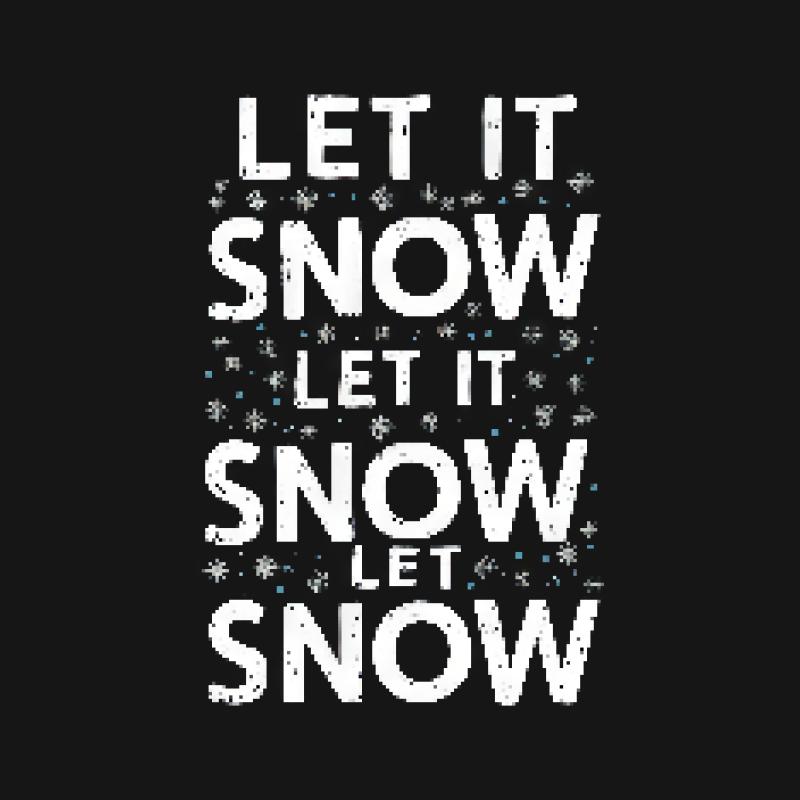 Let It Snow Winter T-Shirt, Unisex Holiday Snowflake Tee, Festive Christmas Snowfall Shirt Female T-Shirt