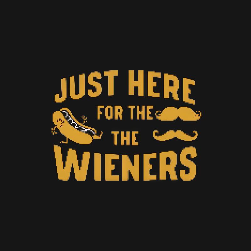 Funny Dachshund Wiener Dog T-Shirt, Just Here for the Wieners, Unisex Tee, Pet Lover Gift, Casual Cotton Shirt, Dog Pun Top Male T-Shirt