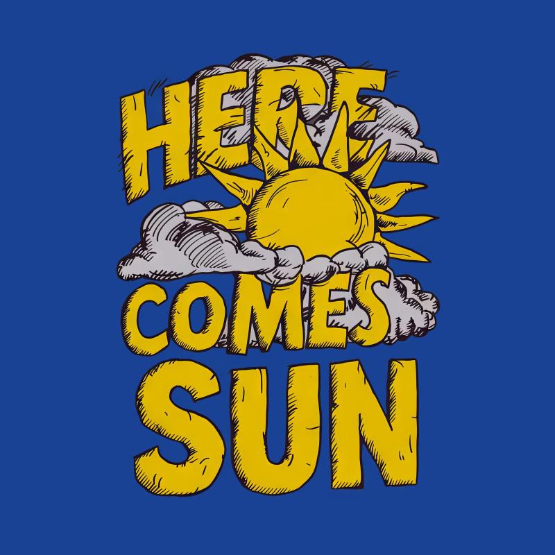 Sunny Day T-Shirt, Vintage Retro Sun Graphic Tee, Summer Beach Casual Wear, Unisex Yellow Shirt Male T-Shirt