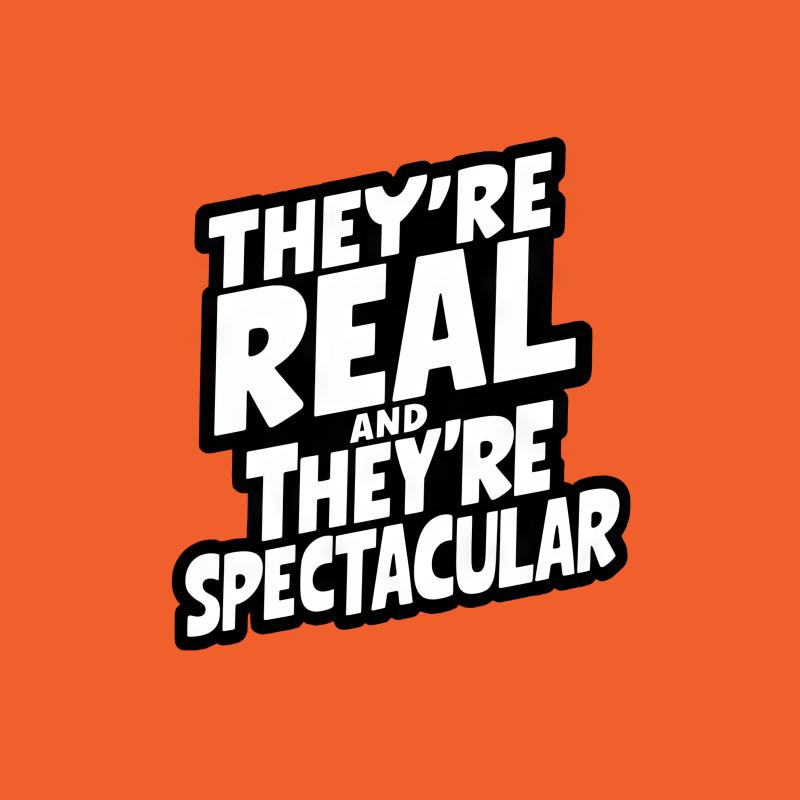 Statement T-Shirt They're Real and They're Spectacular - Funny Quote Tee, Unisex Shirt, Gift for Friends Male T-Shirt