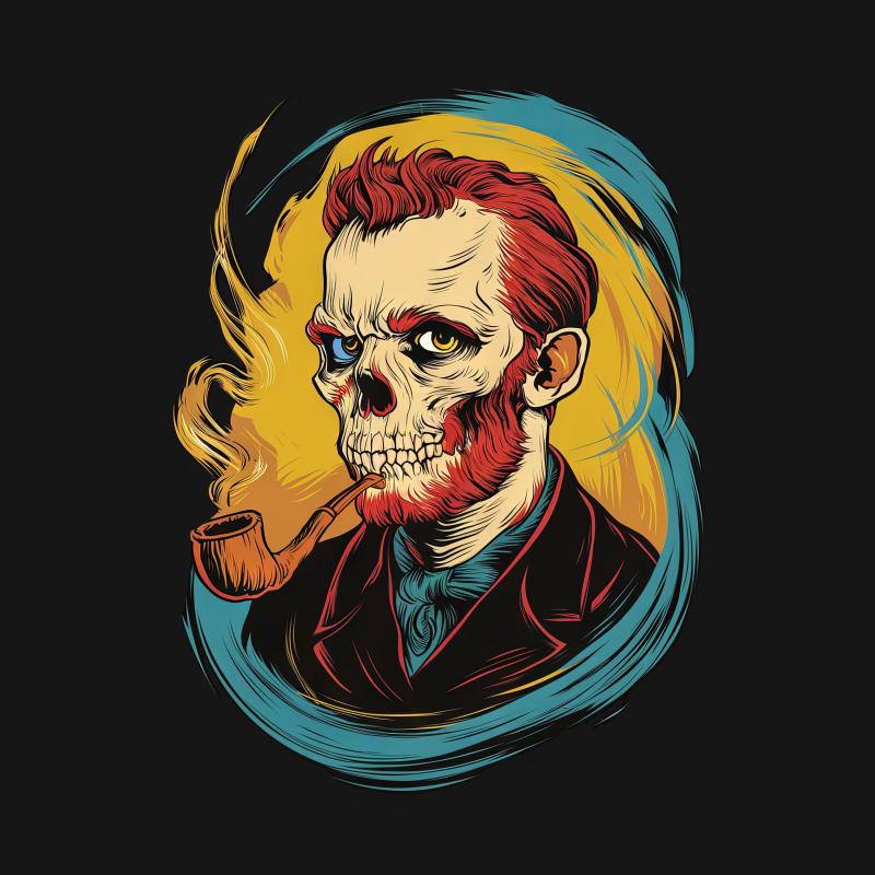 Vintage Zombie Gentleman T-Shirt, Hipster Undead Graphic Tee, Urban Horror Fashion, Unique Illustration Unisex Top Male T-Shirt