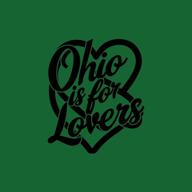 Ohio Is For Lovers Heart T-Shirt, Black and White Love State Tee, Unisex Graphic Shirt, Casual Fashion Top, Gift for Couples Male T-Shirt