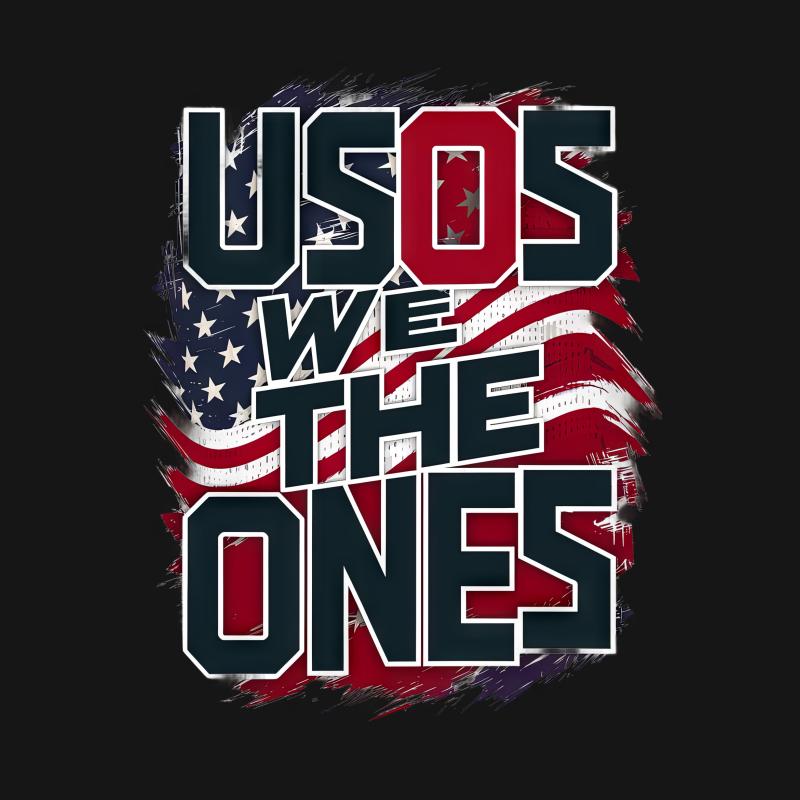 Patriotic USOS WE THE ONES Shirt, American Flag Inspired Tee, Unisex Graphic T-Shirt, Distressed Design Casual Wear, Gift Idea Male T-Shirt