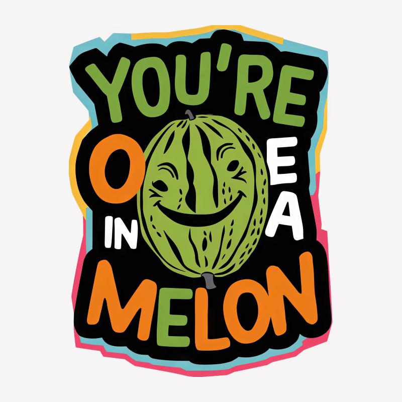 You're One in a Melon T-Shirt, Cute Watermelon Pun Tee, Summer Fruit Funny Shirt, Casual Graphic Tee for Her Male T-Shirt