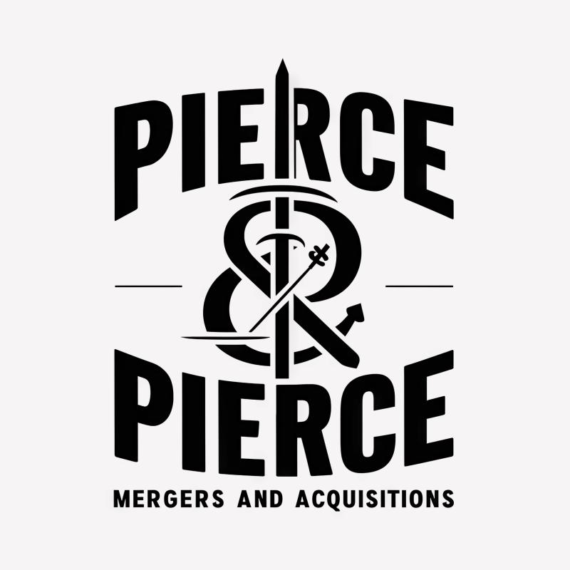 Bold Graphic Pierce and Pierce Merger Acquisitions Novelty Tee, Unisex Black and White Shirt Female T-Shirt