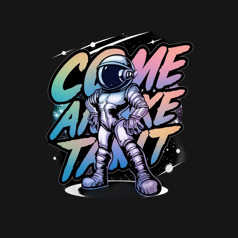 Astronaut T-Shirt, Space Explorer Apparel, Cosmic Adventure Graphic Tee, Unisex Casual Outfit Female T-Shirt