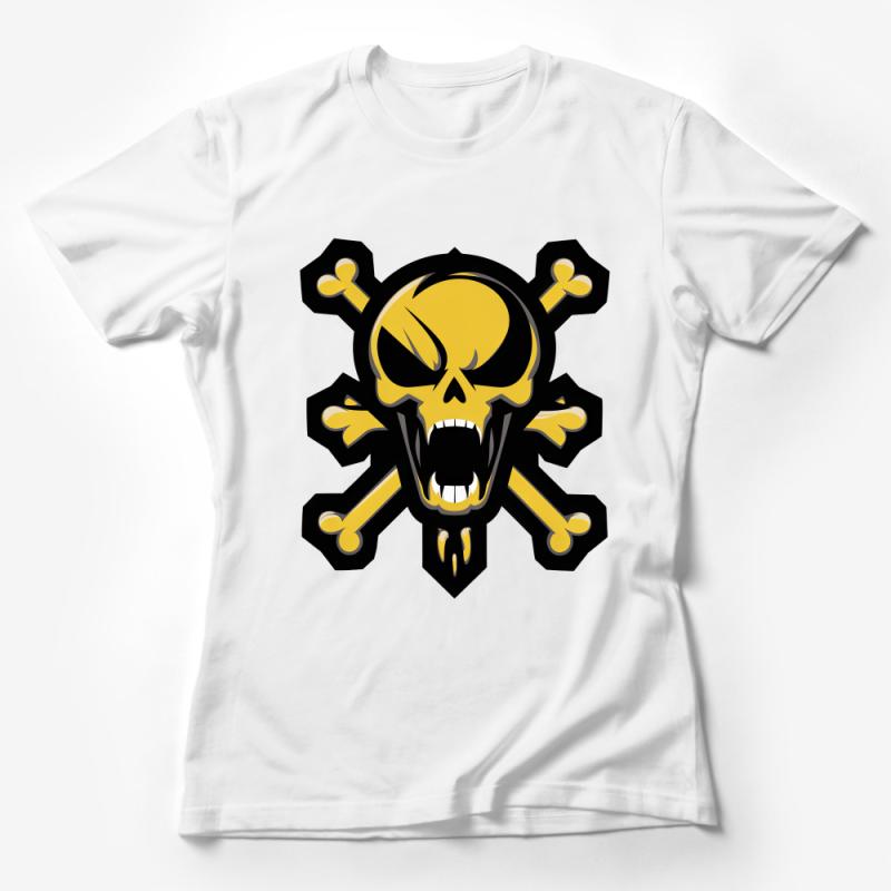 Men's Skull and Crossbones T-Shirt, Graphic Tee, Gothic Style, Bold Statement Shirt, Casual Fashion Female T-Shirt