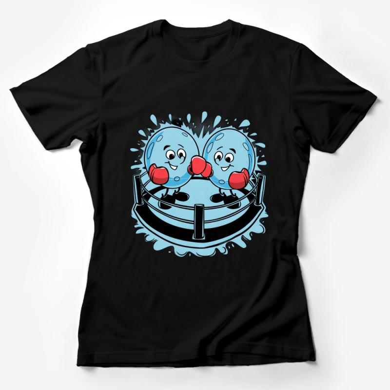 Cute Boxing Gloves Cartoon T-Shirt, Funny Boxer Graphic Tee, Unisex Adult and Kids Shirt, Casual Sports Apparel, Unique Gift Idea Female T-Shirt