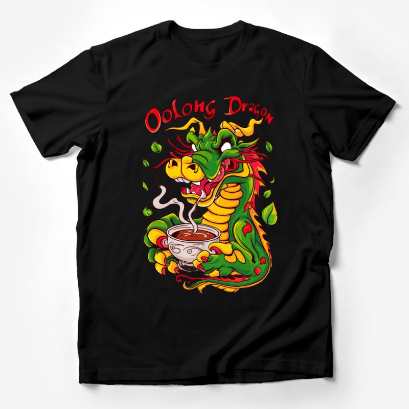 Oolong Dragon Tea Lover T-Shirt, Colorful Chinese Dragon Tee, Unisex Mythical Creature Shirt, Gift for Tea Enthusiasts Male T-Shirt