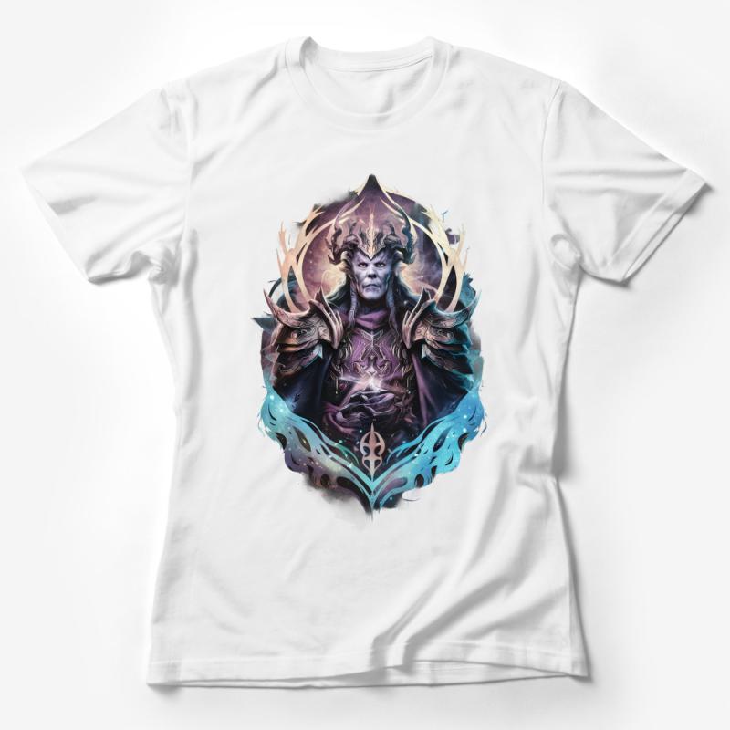 Fantasy Character Art T-Shirt, Mystic Elf Warrior Print, Unisex Graphic Tee, Fantasy Gaming Inspired Apparel, Unique Illustration Shirt Female T-Shirt