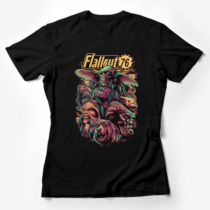 Fallout 76 Inspired Colorful Mutant Creature Graphic T-Shirt, Unisex Gamer Tee, Unique Video Game Apparel, Gift for Gamers Female T-Shirt