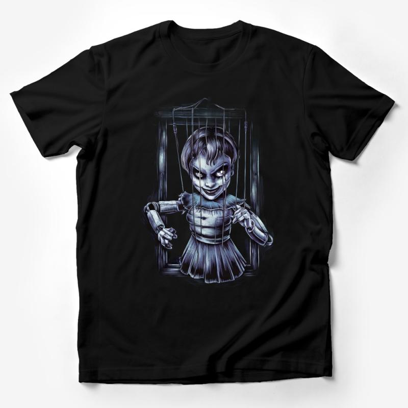 Unique Puppet Master Design T-Shirt, Dark Fantasy Art Tee, Cool Marionette Illustration, Gothic Style Unisex Shirt Male T-Shirt