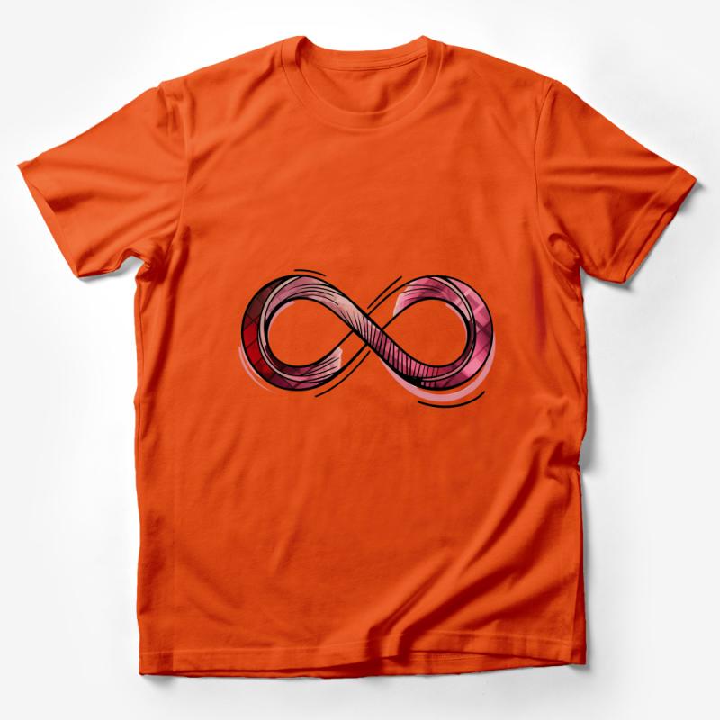 Infinity Symbol Artwork T-Shirt, Abstract Infinity Sign Tee, Unique Graphic Design Shirt, Unisex Casual Wear, Gift for Mathematicians Male T-Shirt