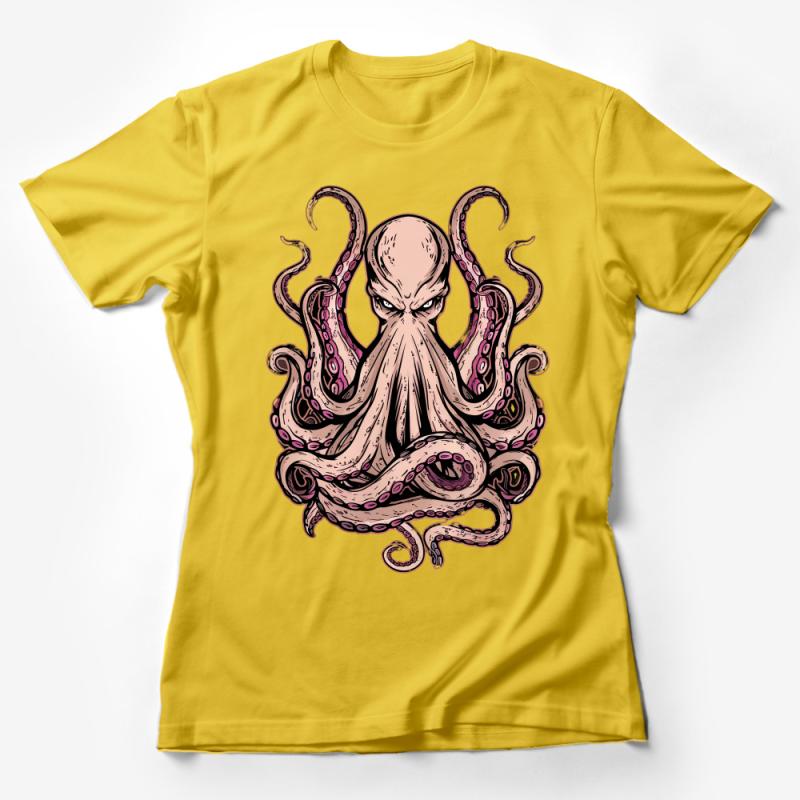 Vintage Octopus T-Shirt, Nautical Ocean Creature Tee, Unisex Kraken Shirt, Sea Monster Graphic Tee, Unique Gift Idea Female T-Shirt