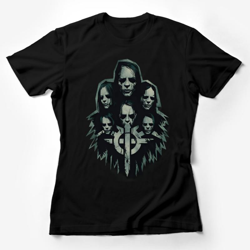 Unique Dark Gothic Art T-Shirt, Edgy Horror Graphic Tee, Unisex Stylish Apparel, Alternative Fashion Top, Grunge Aesthetic Clothing Female T-Shirt