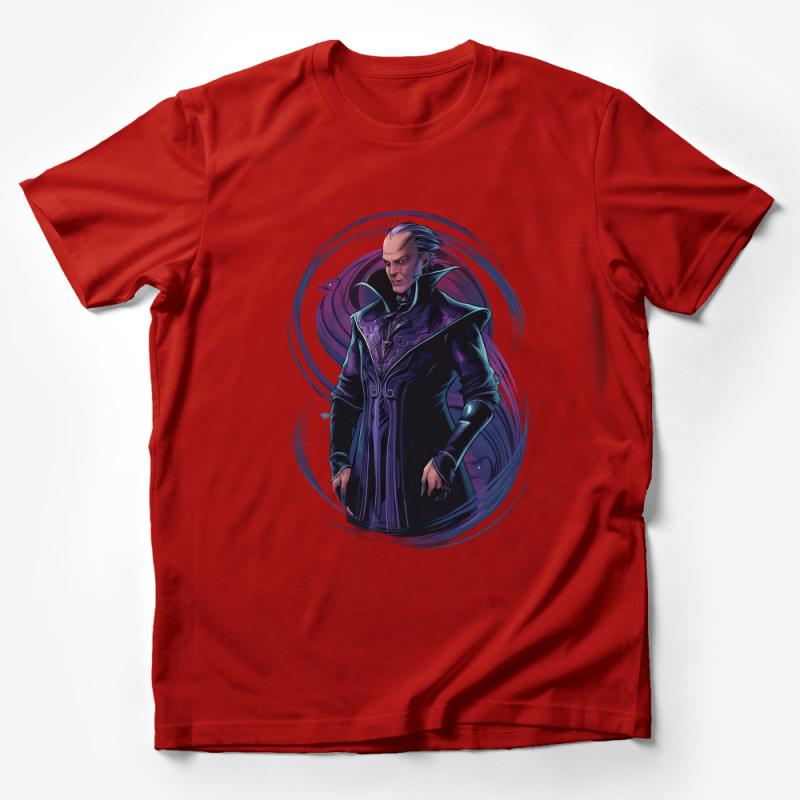 Mystical Sorcerer Graphic Tee, Fantasy Wizard Artwork T-Shirt, Men's Cool Magical Tee, Unique Gift Idea Male T-Shirt