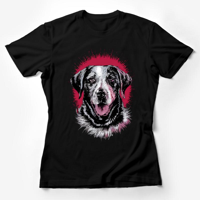 Dog Lover T-Shirt, Colorful Labrador Retriever Tee, Unisex Graphic Tee, Pet Owner Gift, Animal Portrait Shirt, Casual Streetwear Top Female T-Shirt