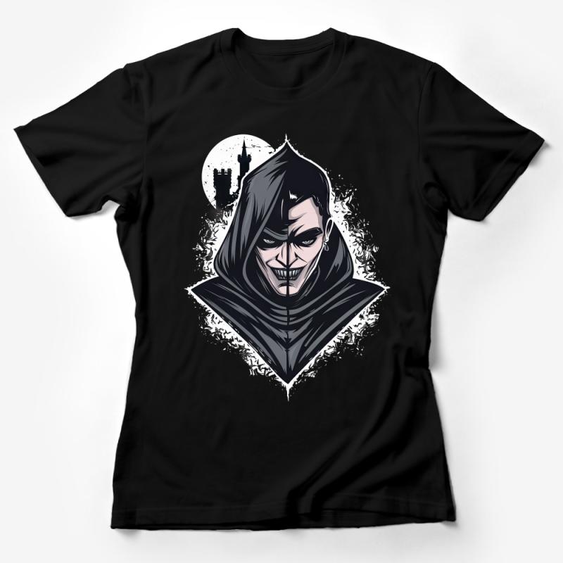 Gothic Castle and Dark Hero Graphic Tee, Men's Unique Villain T-Shirt, Urban Fantasy Apparel Female T-Shirt