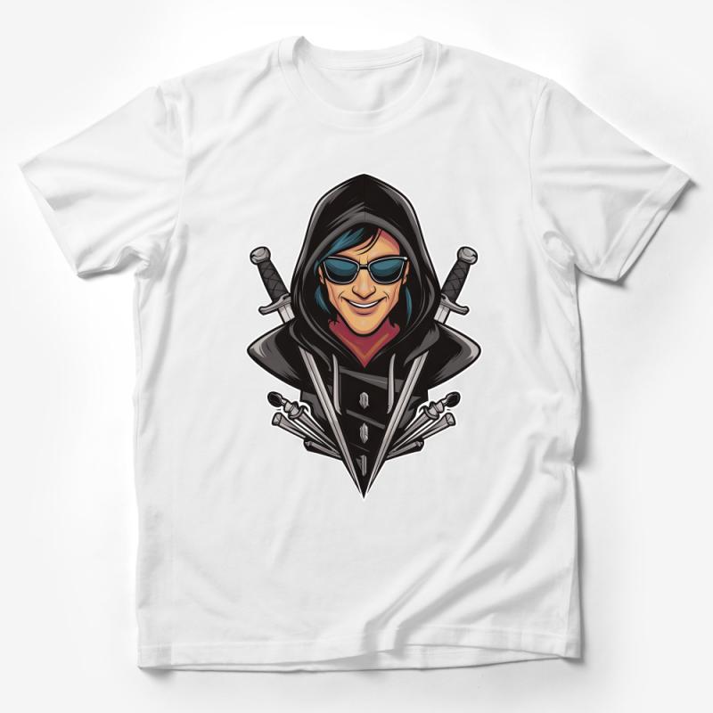 Cool Ninja Graphic T-Shirt, Urban Samurai Tee, Street Style, Funky Ninja Warrior Shirt, Unisex Casual Wear Male T-Shirt