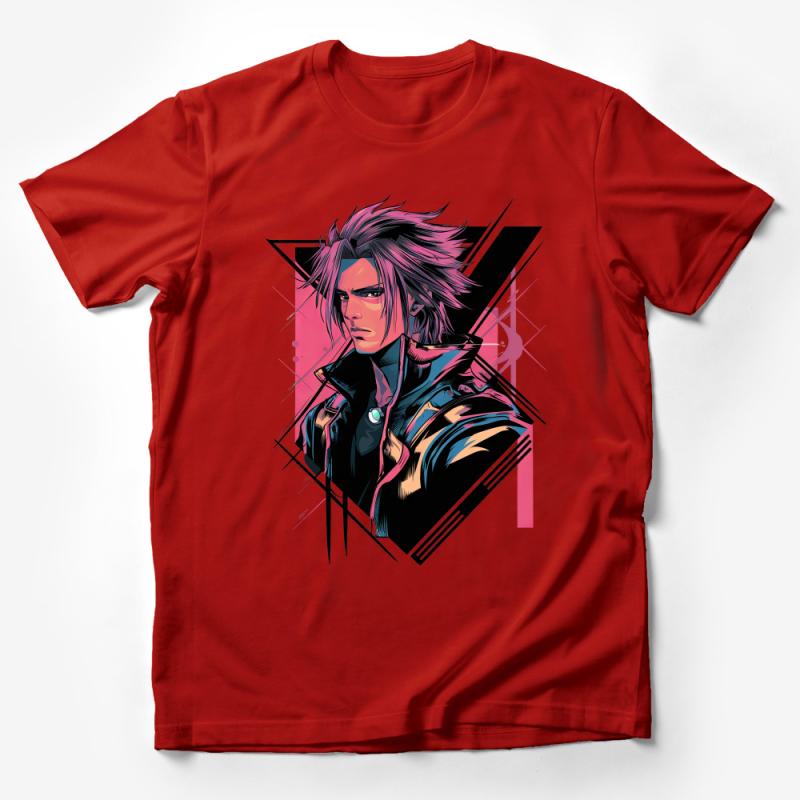 Vibrant Anime Character T-Shirt, Cool Manga Graphic Tee, Unisex Fashion Streetwear, Unique Gift for Anime Lovers Male T-Shirt