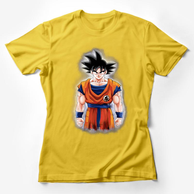 Anime Inspired Super Saiyan Graphic Tee, Unisex Manga Character T-Shirt, Casual Cosplay Apparel, Fan Gift Idea Female T-Shirt