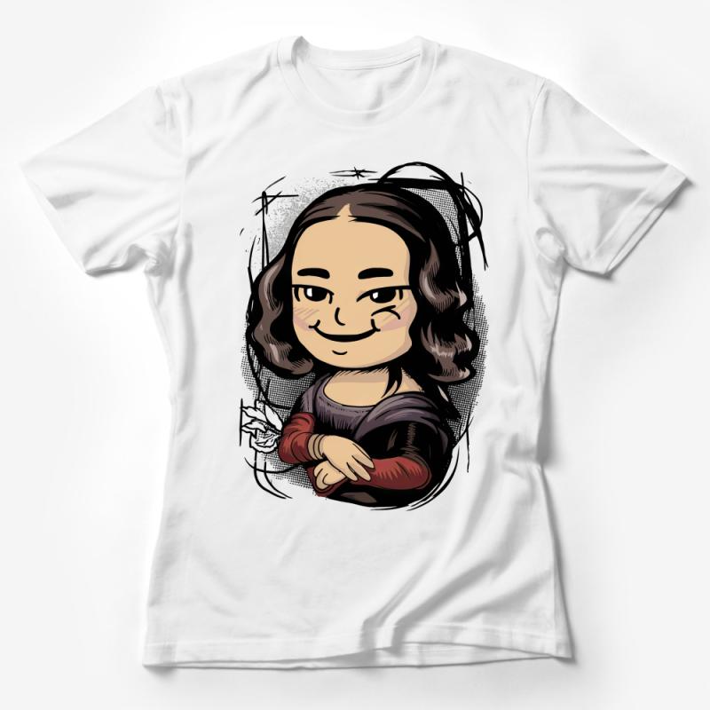 Unique Hand-Drawn Cartoon Character Art T-Shirt, Stylish and Fun, Perfect Gift for All Ages Female T-Shirt