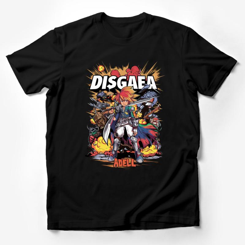 Disgaea Adell Fan Art T-Shirt, Anime Video Game Graphic Tee, Colorful RPG Character Shirt, Casual Gamer Apparel, Unisex Clothing Male T-Shirt