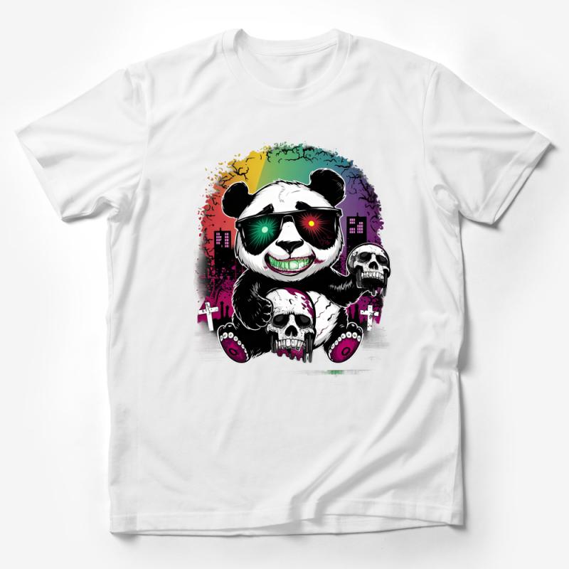 Panda T-Shirt, Cool Streetwear Panda with Sunglasses and Skulls Tee, Urban Hipster Fashion, Unisex Graphic Shirt Male T-Shirt