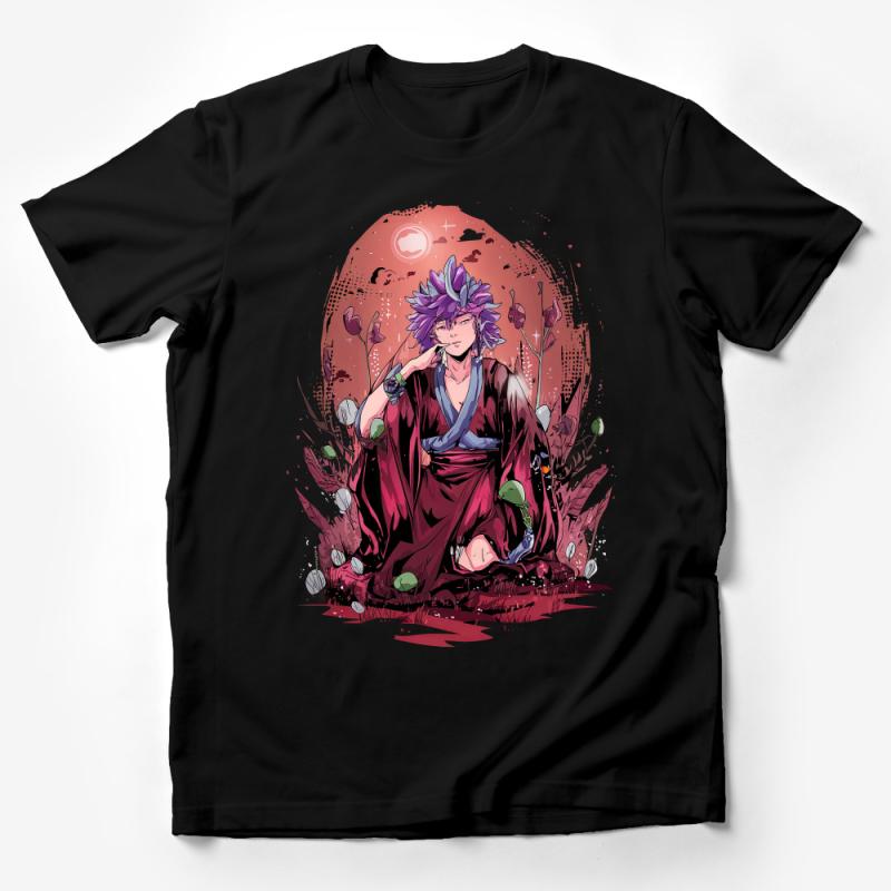 Anime Style T-Shirt, Unique Fantasy Character Print, Vibrant Colorful Tee, Unisex Casual Wear, Graphic Art Shirt, Gift for Anime Fans Male T-Shirt