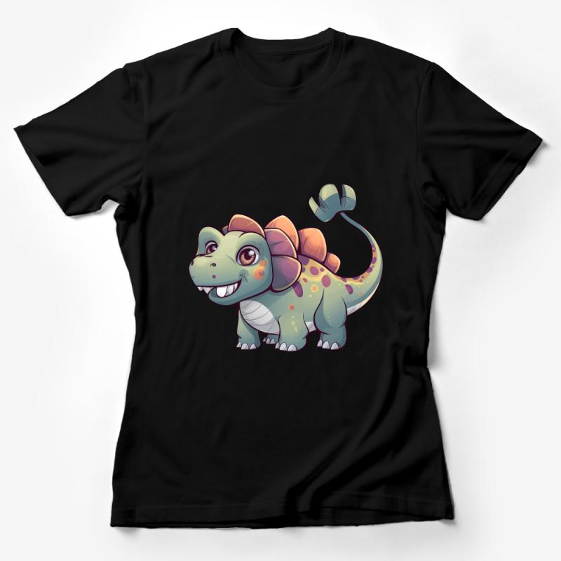 Cute Dinosaur Cartoon T-Shirt, Colorful Dino Graphic Tee, Fun Unisex Kids Shirt, Stylish Children's Clothing, Gift for Boys and Girls Female T-Shirt