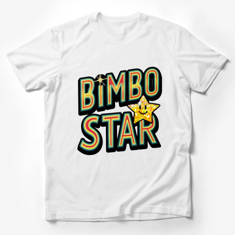 Retro Bimbo Star T-Shirt, Vintage Style Graphic Tee, Bold Colorful Casual Shirt, Unisex Fashion Top, Gift for Retro Lovers Male T-Shirt