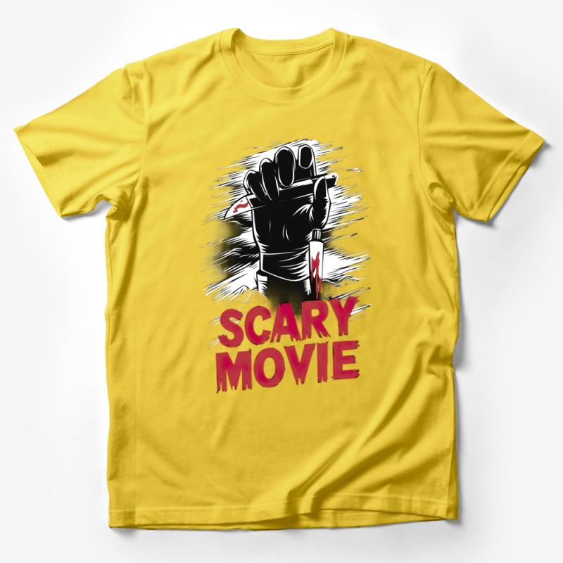 Scary Movie Fan T-Shirt, Horror Movie Lover Tee, Unisex Graphic T-Shirt, Halloween Party Shirt, Cool Movie Buff Gift Idea Male T-Shirt