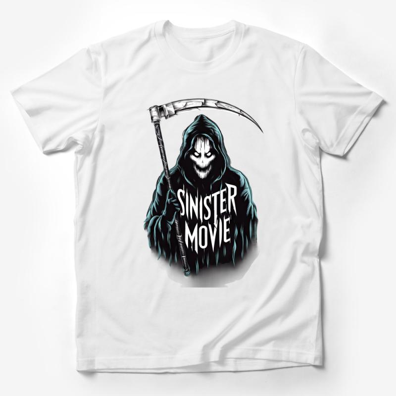 Sinister Movie Grim Reaper Tee, Scary Graphic T-Shirt, Halloween Costume Idea, Horror Film Fan Apparel Male T-Shirt